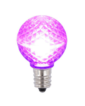 Vickerman G30 Faceted Led Purple Bulb E12 25Box Xledg3625