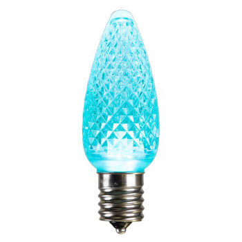 Vickerman C9 Faceted Led Teal Bulb 96W 25Box Xledc9L25