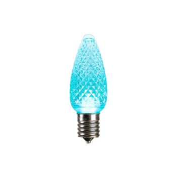 Vickerman C9 Faceted Led Teal Bulb 96W 25Box Xledc9L25