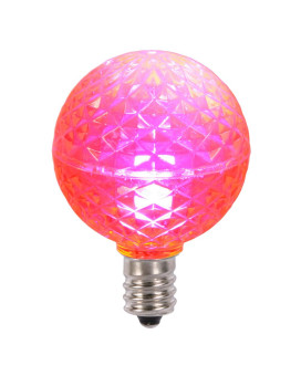 Vickerman G40 Faceted Led Pink Bulb E12 38W 25Bx Xledg4925