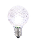 Vickerman G30 Faceted Led Purewht Bulb E12 25Box Xledg3P25