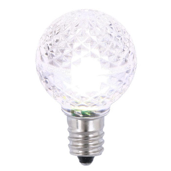 Vickerman G30 Faceted Led Purewht Bulb E12 25Box Xledg3P25