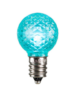 Vickerman G30 Faceted Led Teal Bulb E12 38W 25Bx Xledg3L25