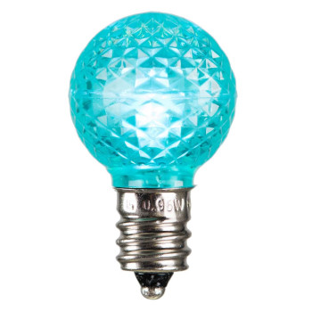 Vickerman G30 Faceted Led Teal Bulb E12 38W 25Bx Xledg3L25