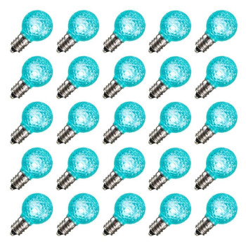 Vickerman G30 Faceted Led Teal Bulb E12 38W 25Bx Xledg3L25