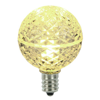 Vickerman G40 Faceted Led Wmwht Bulb E12 38W 25Bx Xledg4125