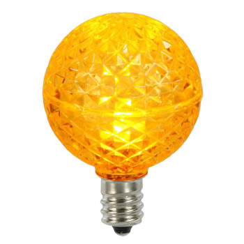 Vickerman G40 Faceted Led Yellow Bulb E12 25Box Xledg4725