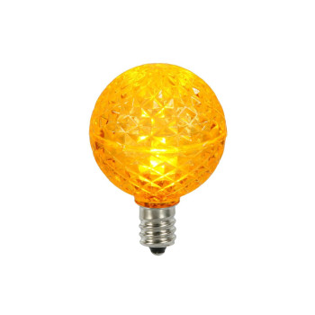 Vickerman G40 Faceted Led Yellow Bulb E12 25Box Xledg4725