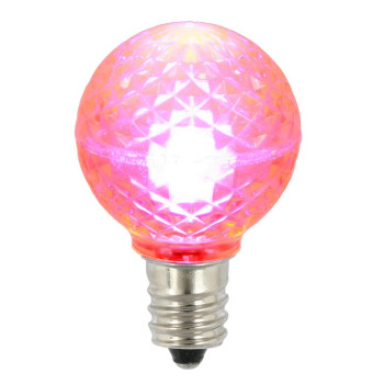 Vickerman G30 Faceted Led Pink Bulb E12 38W 25Bx Xledg3925