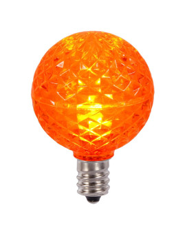 Vickerman G40 Faceted Led Orange Bulb E12 25Box Xledg4825