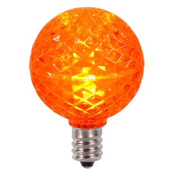 Vickerman G40 Faceted Led Orange Bulb E12 25Box Xledg4825