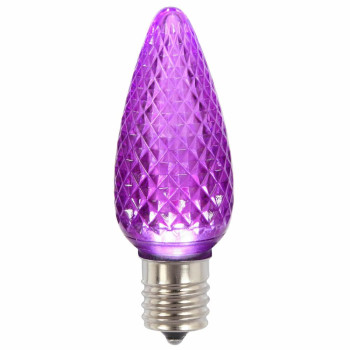 Vickerman C9 Faceted Led Purple Twinkle Bulb 25Bx Xledc96T25