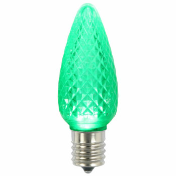 Vickerman C9 Faceted Led Green Bulb 45W 25Box Xledc9425