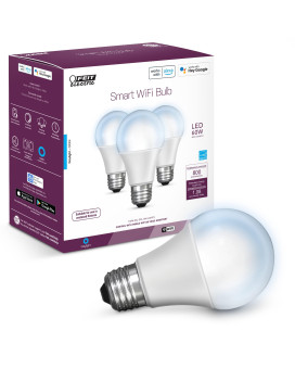 Feit Electric Smart Light Bulbs 24Ghz Wifi Light Bulbs No Hub Needed Works With Alexa And Google Dimmable 60 Watt Led 9W