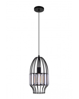 1 Light Down Mini Pendant With Black Finish