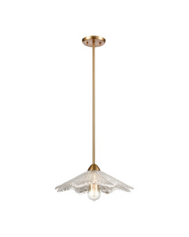 Radiance 16 Wide 1Light Pendant Satin Brass