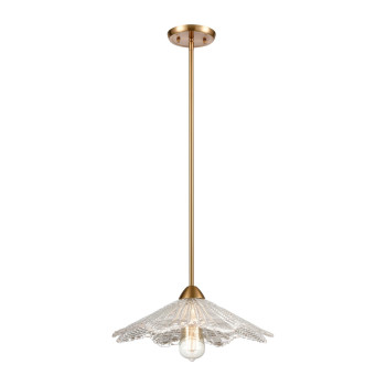 Radiance 16 Wide 1Light Pendant Satin Brass