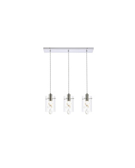 Hana 3 Lights Chrome Pendant