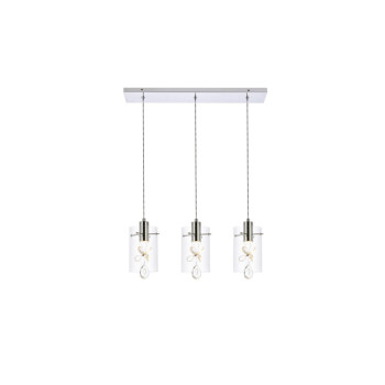 Hana 3 Lights Chrome Pendant