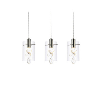 Hana 3 Lights Chrome Pendant