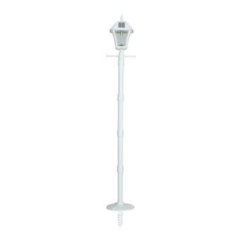 Gama Sonic Baytown Ii Bulb Solar Lamp Post With Gs Light Bulb And Ezanchor Base White 105Bsg21