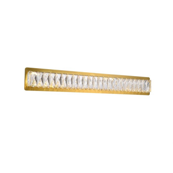 Monroe Integrated Led Chip Light Gold Wall Sconce Clear Royal Cut Crystal