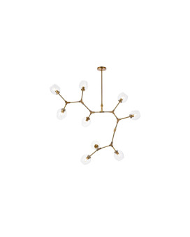 Cavoli 9 Lights Brass Chandelier