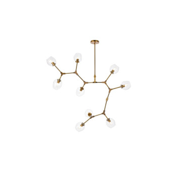 Cavoli 9 Lights Brass Chandelier