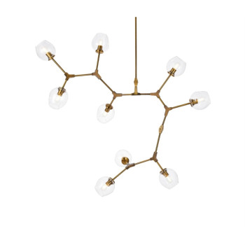 Cavoli 9 Lights Brass Chandelier