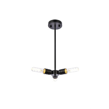 Reyes 3 Lights Black Pendant