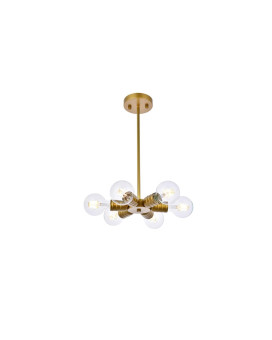 Reyes 6 Lights Brass Pendant