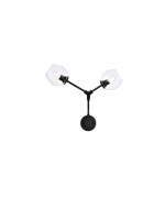 Cavoli 2 Lights Black Wall Sconce