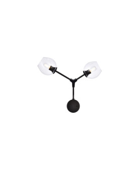 Cavoli 2 Lights Black Wall Sconce