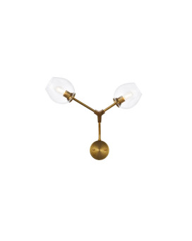 Cavoli 2 Lights Brass Wall Sconce