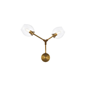 Cavoli 2 Lights Brass Wall Sconce