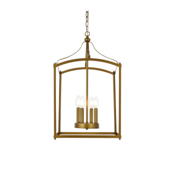 Janet 4 Lights Pendant In Brass