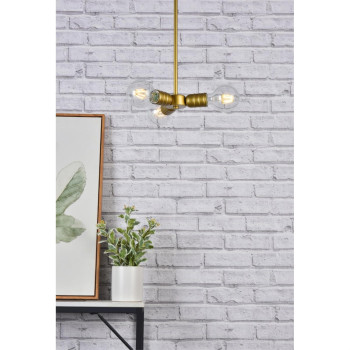 Reyes 3 Lights Brass Pendant