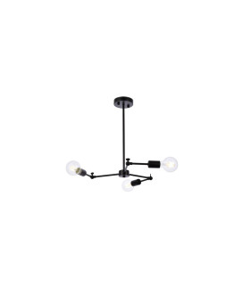 Furlong 3 Lights Black Pendant