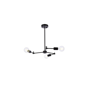 Furlong 3 Lights Black Pendant