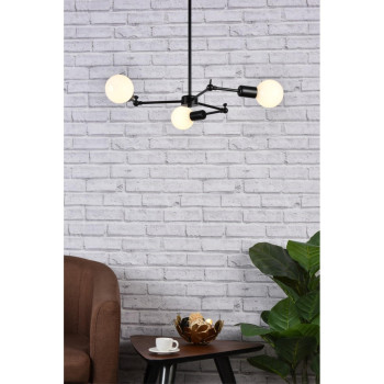 Furlong 3 Lights Black Pendant