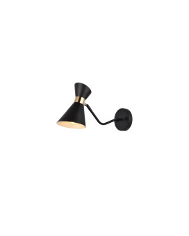 Halycon 5 Inch Black Wall Sconce