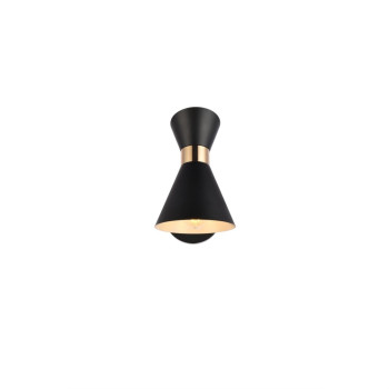 Halycon 5 Inch Black Wall Sconce