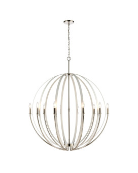 Rotunde 38 Wide 10Light Chandelier Matte White