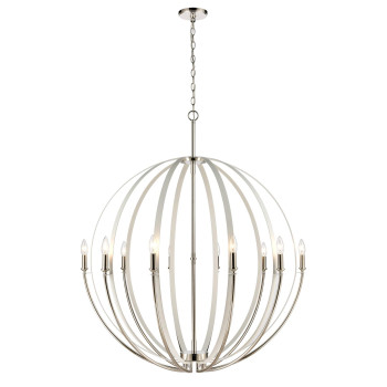 Rotunde 38 Wide 10Light Chandelier Matte White