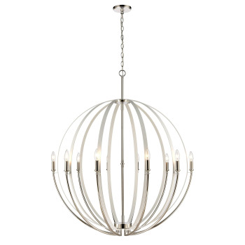 Rotunde 38 Wide 10Light Chandelier Matte White