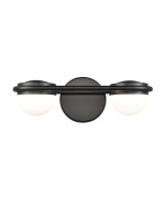 Nelly 14 Wide 2Light Vanity Light Matte Black