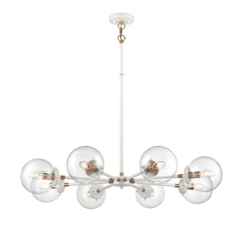 Boudreaux 36 Wide 8Light Chandelier Matte White