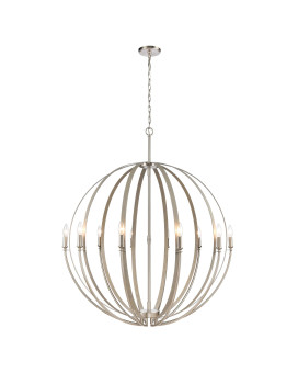 Rotunde 38 Wide 10Light Chandelier Beechwood