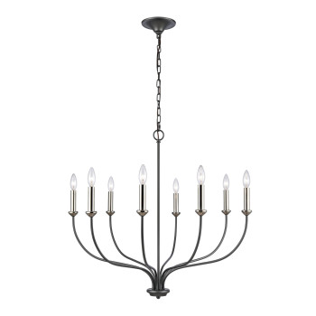 Madeline 325 Wide 8Light Chandelier Dark Gray