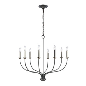 Madeline 325 Wide 8Light Chandelier Dark Gray